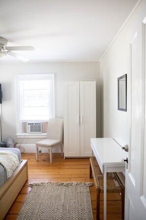 Queen bedroom armoire, make up table & mirror, dresser and smart TV