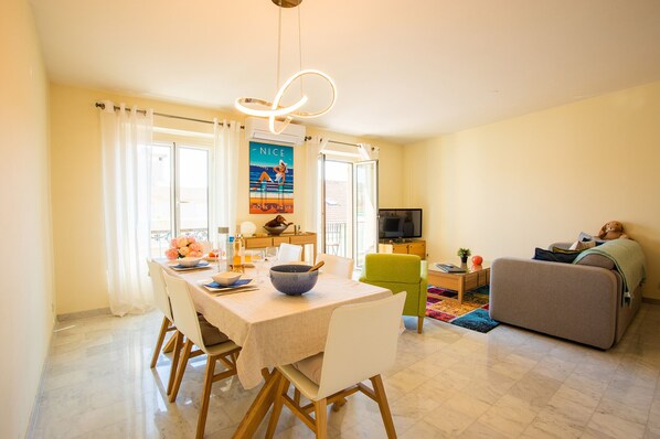 Dining room with sitting area