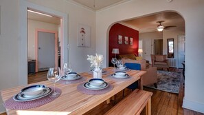 Large dining table to gather with family and friends.