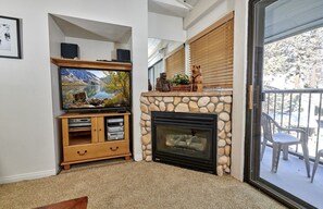 Fireplace, Indoors, Screen, Living Room, Room