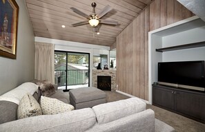Ceiling Fan, Living Room, Indoors, Room, Couch