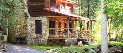 Historic stone cabin with modern amenities