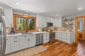 Fully stocked kitchen