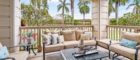 Pili Mai Resort at Poipu #15J - Spacious Covered Seating Lanai - Parrish Kauai