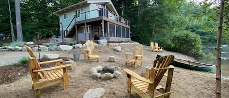 Firepit on private beach