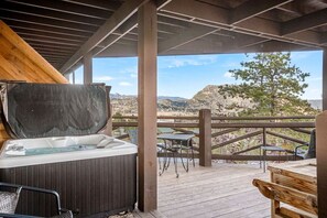 4 person hot tub on the deck