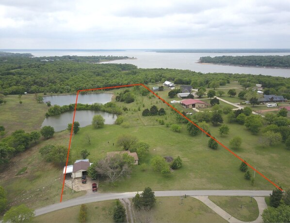 Ariel view of the property 