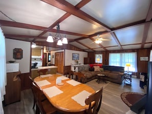 View of dining room and living room