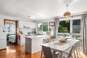 Open-plan kitchen and dining space