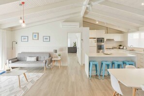 Spacious living area and dining area