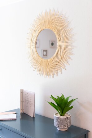 Entry Table with Welcome and Guest Book.
