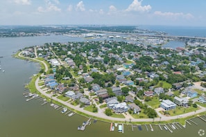 Bike around the area to enjoy the water views, the passing of boats & dolphins