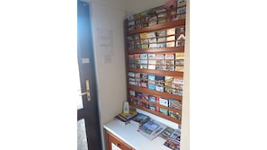 A comprehensive rack full of tourist information leaflets  in the hallway 