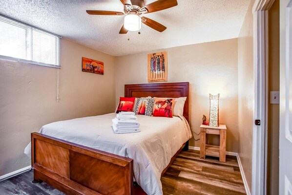 Beatiful bedrooms in this 2 bed/1 bath suite.