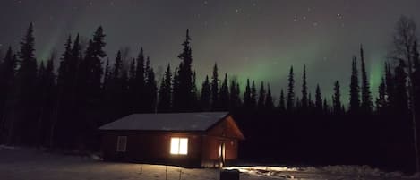 View of the Northern Lights over Bear Paws.  This photo was taken in Fall 2021.