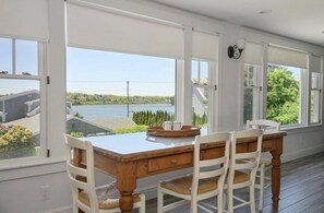 Carriage House is located on second floor overlooking Oyster Pond in Chatham.