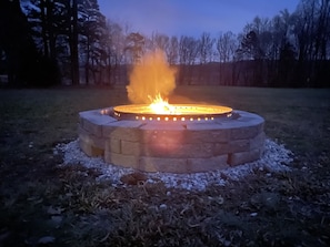 Fire pit great for conversations and making s’mores!