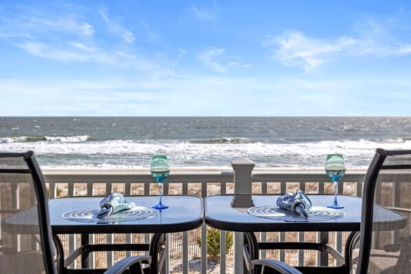 Breathtaking views from the oversized deck for your relaxing,  dining pleasure!