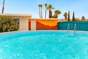 Above ground pool and jacuzzi