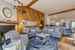 Top-Level Living Room with Deck Access