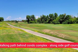walking path behind condo 
