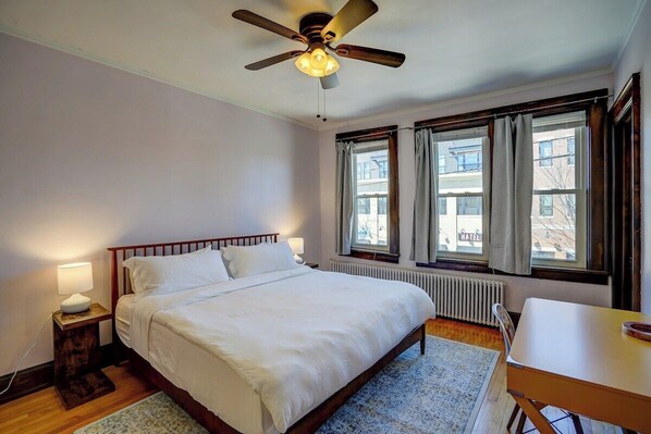1st bedroom with natural lighting