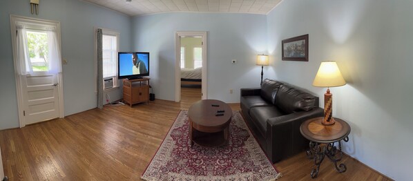 New sleeper sofa leather couch!