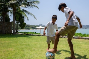 Villa Solaris includes a large grassy area for a pick up game of your favorite sport.