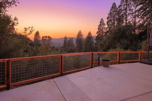 Plenty of space for hanging out on the oversized patio.