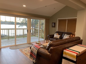 View of deck from great room.