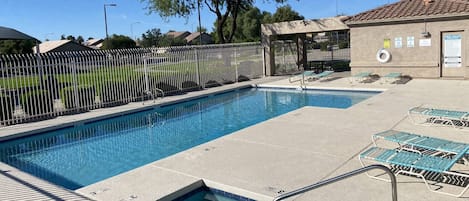 Go 4 houses down to take a dip at the community pool/spa