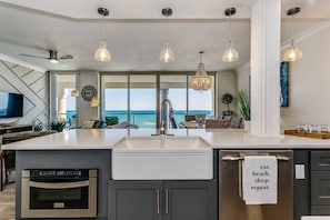 Incredible views of the Gulf right from the kitchen