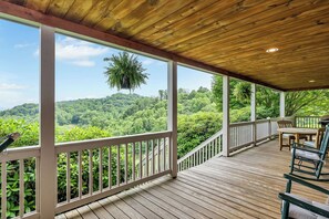 Large covered porch...