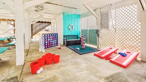 Mighty Big Wheel has an outdoor gaming area where you can spend some fun, quality time with the whole family!