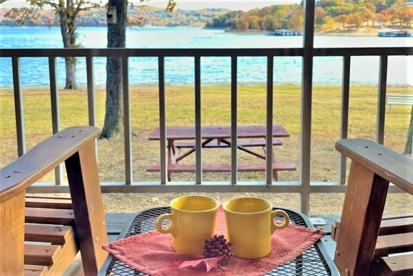 LakeFRONT with unobstructed view. Hear the shoreline waves!