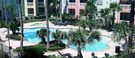 Lagoon pool with waterfalls
