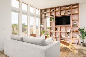 Living room features beautiful natural light.