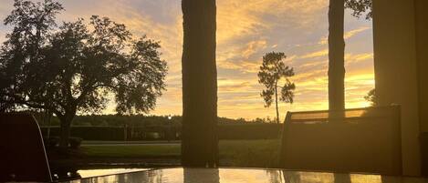 Sunset time in Saddlebrook from the patio!