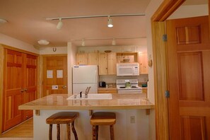 Kitchen bar with extra seating