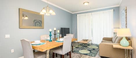 Dining Table and Living Room