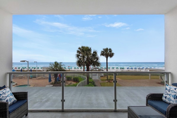 Balcony with Glass Panels to Catch the View