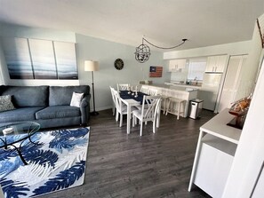 Living, Dining and Kitchen from bedroom