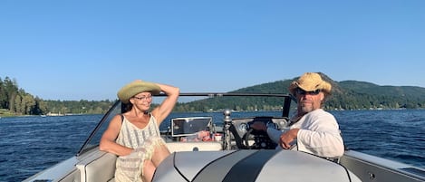 Your Hosts, Kevin and Cindy enjoying a day on the lake.
