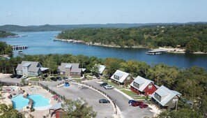 Overhead view of Resort on Little Aunts Creek Arm