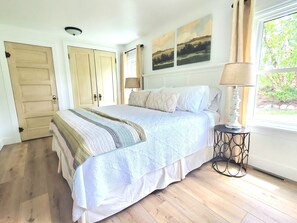 Bright Master Bedroom with King bed, large closet