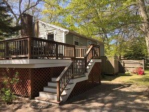 Large deck and outdoor shower