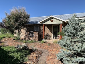 Front door and garden area