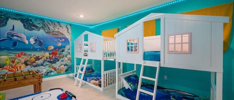 Recreation Room / Bedroom 10 with two twin bunk beds