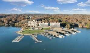 ariel shot of The Pointe. 