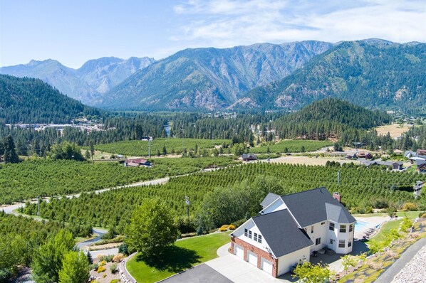 Enjoy majestic views of the valley and mountains beyond